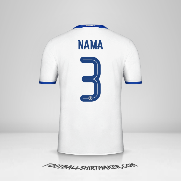 Jersey Chelsea Cup 2016/17 Ketiga -  nama - 3