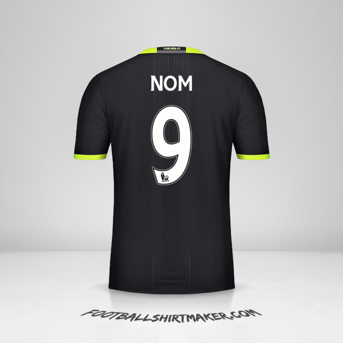 Maillot Chelsea 2016/17 Extérieur -  nom - 9