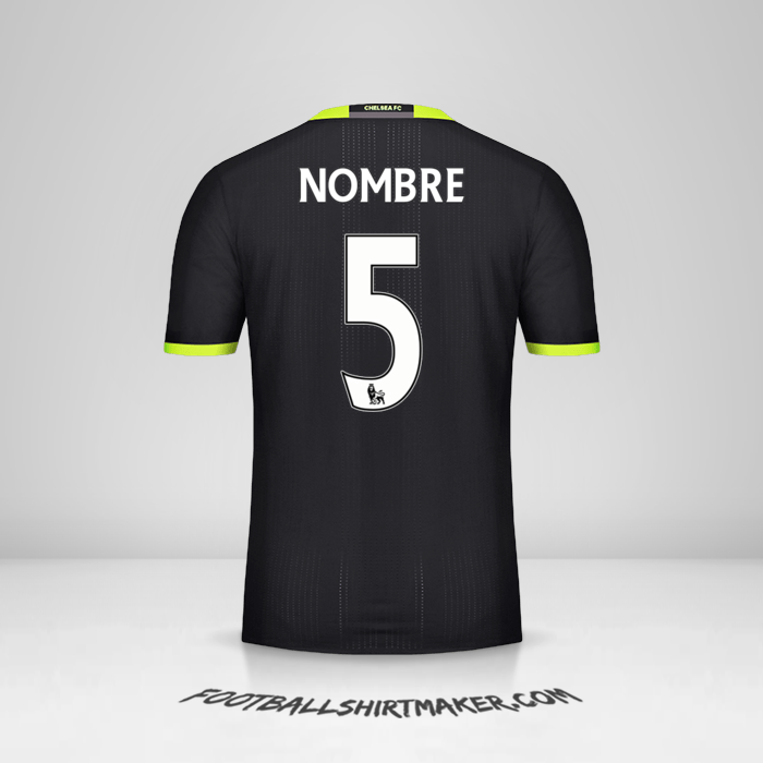 Camiseta Chelsea 2016/17 Visita -  nombre - 5