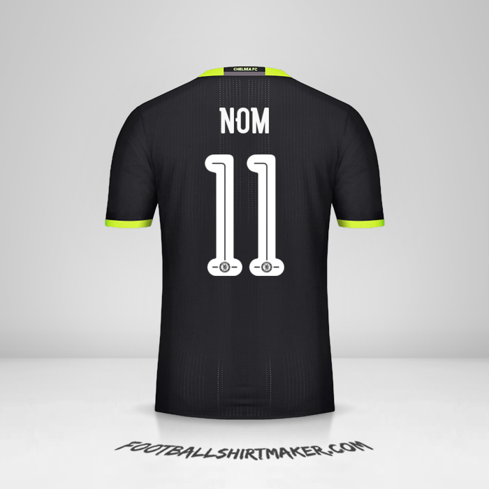 Maillot Chelsea Cup 2016/17 Extérieur -  nom - 11