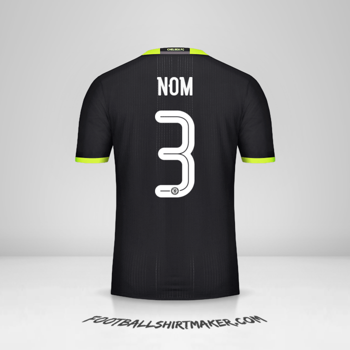 Maillot Chelsea Cup 2016/17 Extérieur -  nom - 3