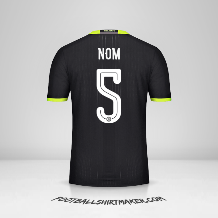 Maillot Chelsea Cup 2016/17 Extérieur -  nom - 5