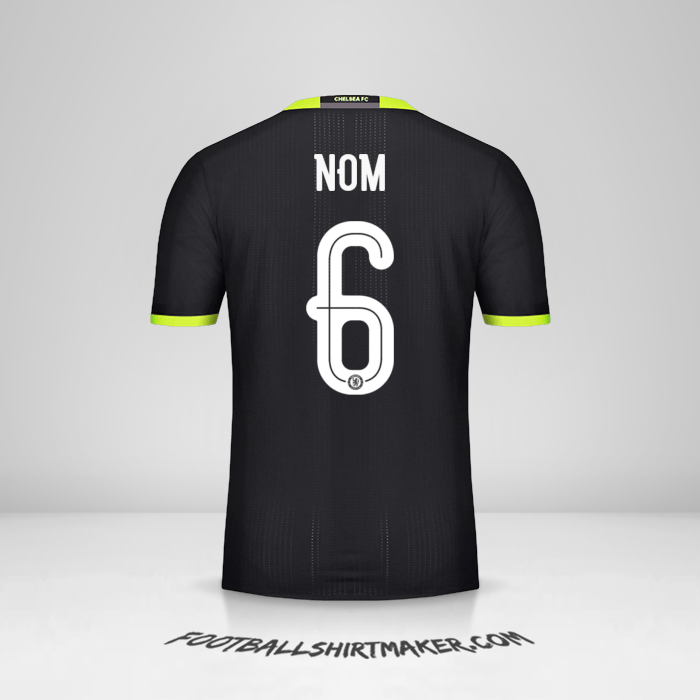 Maillot Chelsea Cup 2016/17 Extérieur -  nom - 6