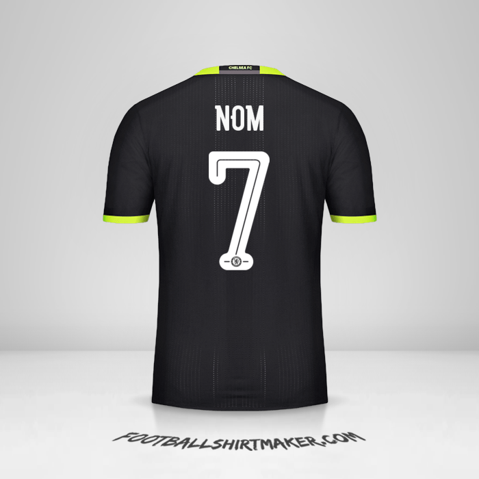 Maillot Chelsea Cup 2016/17 Extérieur -  nom - 7