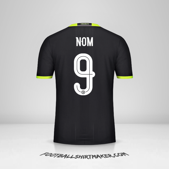 Maillot Chelsea Cup 2016/17 Extérieur -  nom - 9