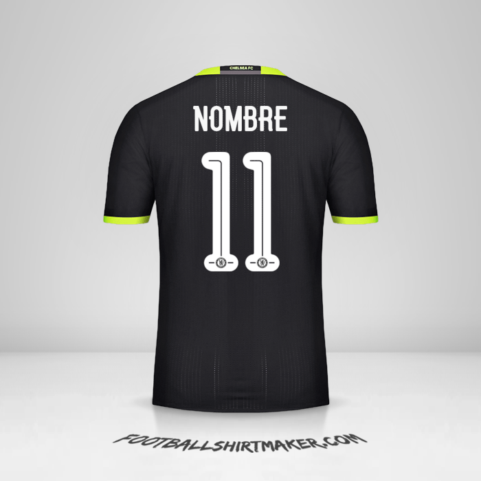 Camiseta Chelsea Cup 2016/17 Visita -  nombre - 11