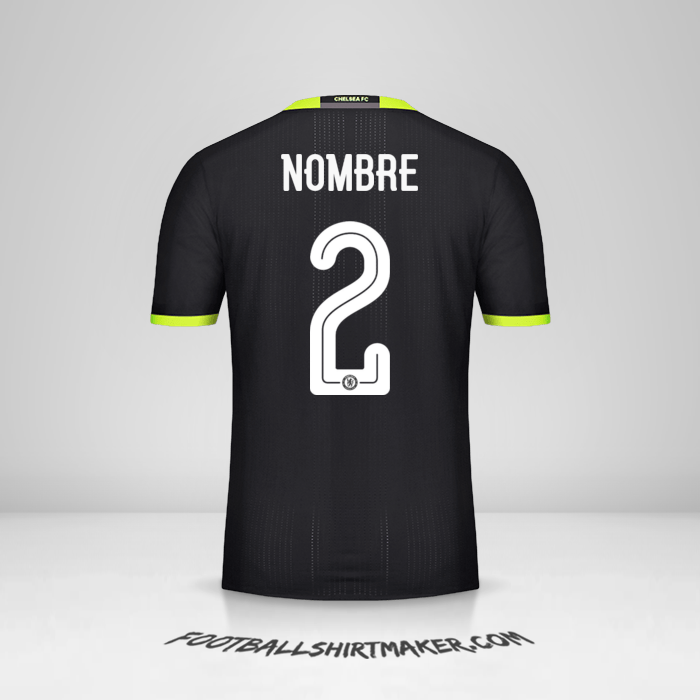Jersey Chelsea Cup 2016/17 Visita -  nombre - 2