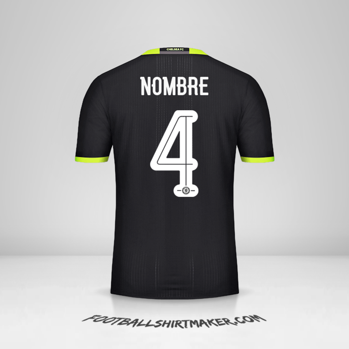 Jersey Chelsea Cup 2016/17 Visita -  nombre - 4