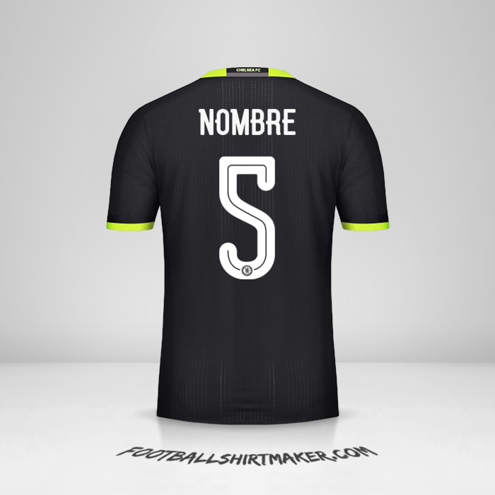 Jersey Chelsea Cup 2016/17 Visita -  nombre - 5