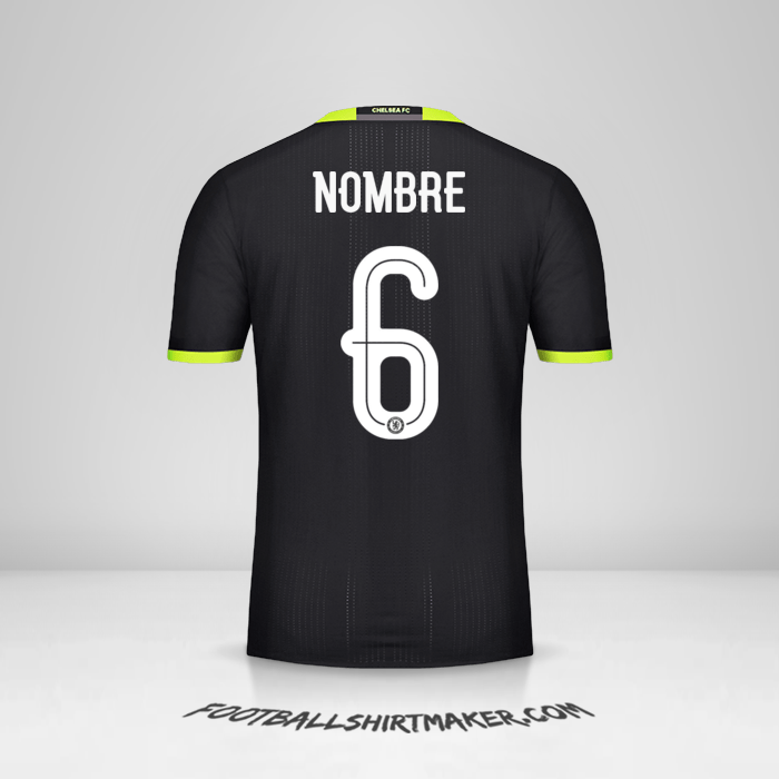 Camiseta Chelsea Cup 2016/17 Visita -  nombre - 6