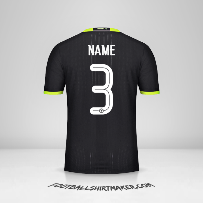 Trikot Chelsea Cup 2016/17 Auswärts -  name - 3