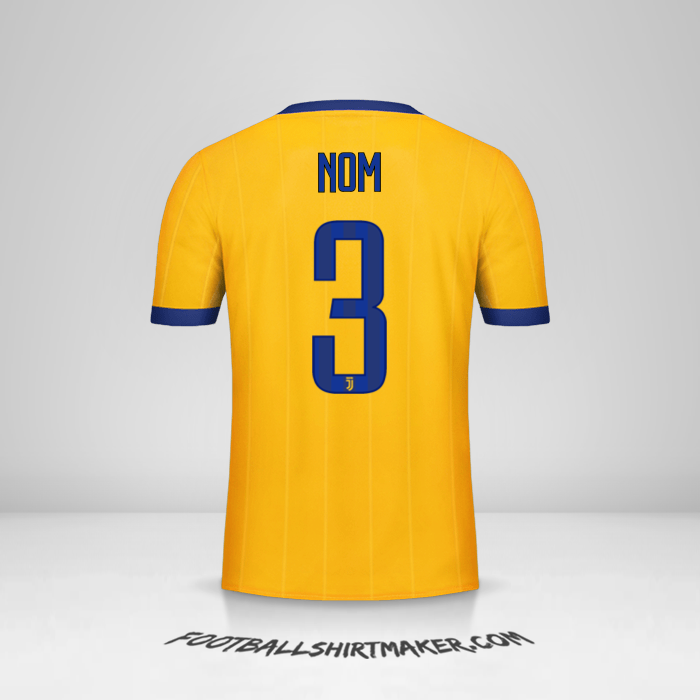 Maillot Juventus FC 2017/18 Extérieur -  nom - 3