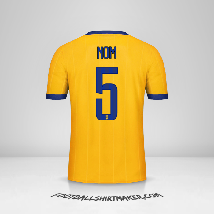 Maillot Juventus FC 2017/18 Extérieur -  nom - 5