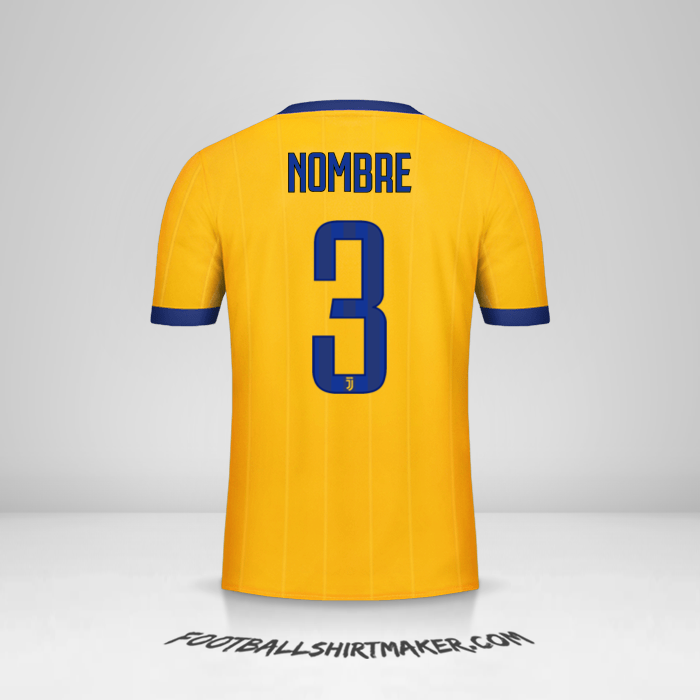 Jersey Juventus FC 2017/18 Visita -  nombre - 3