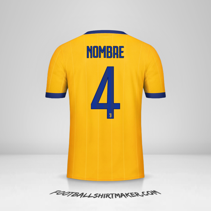 Jersey Juventus FC 2017/18 Visita -  nombre - 4