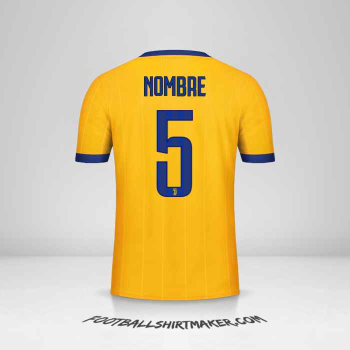 Jersey Juventus FC 2017/18 Visita -  nombre - 5