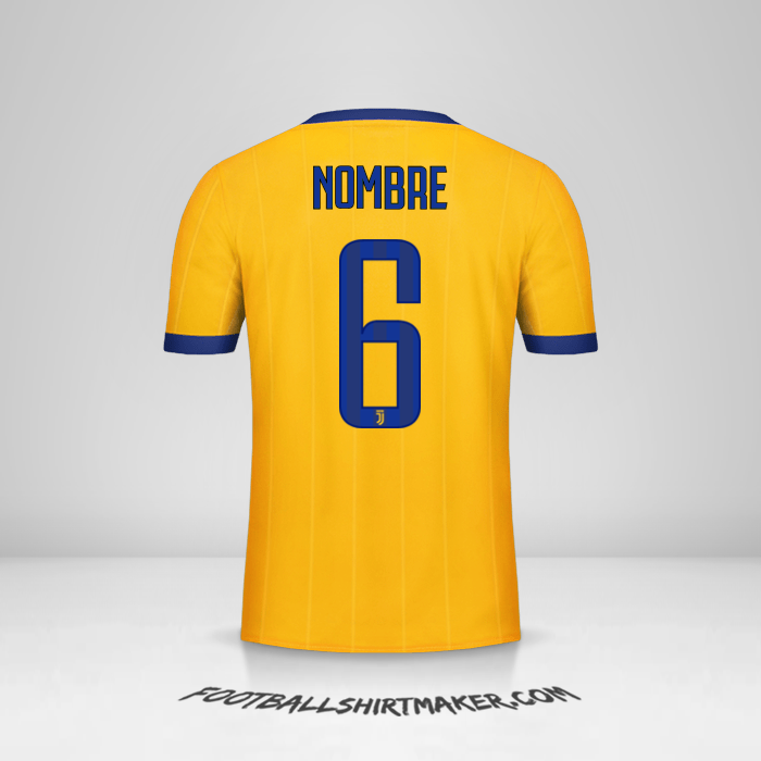 Jersey Juventus FC 2017/18 Visita -  nombre - 6