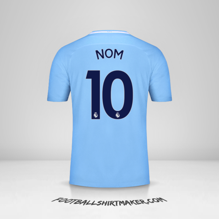 Maillot Manchester City 2017/18 -  nom - 10