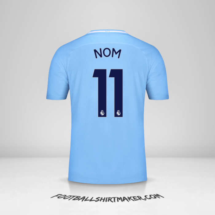 Maillot Manchester City 2017/18 -  nom - 11