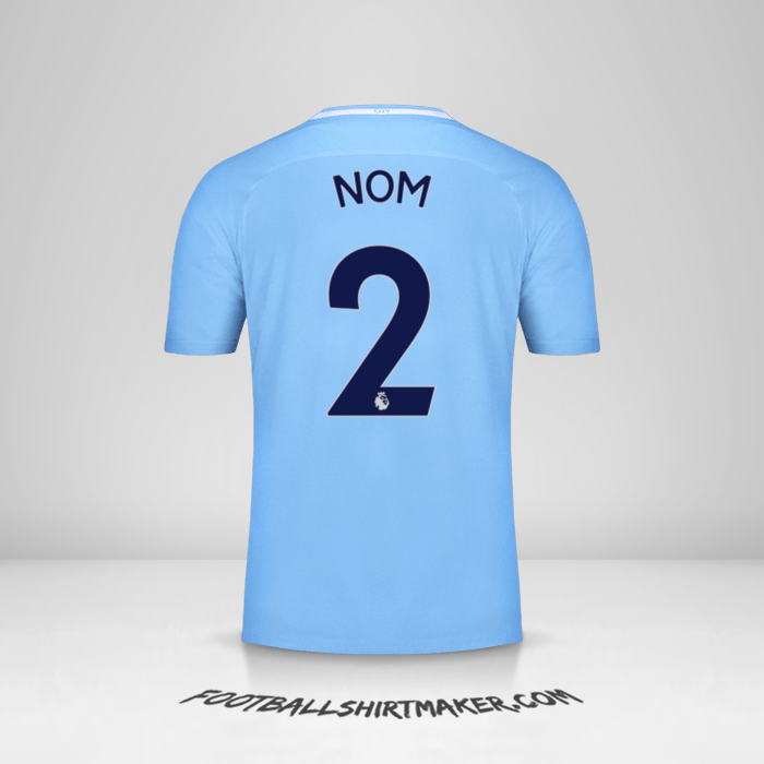 Maillot Manchester City 2017/18 -  nom - 2