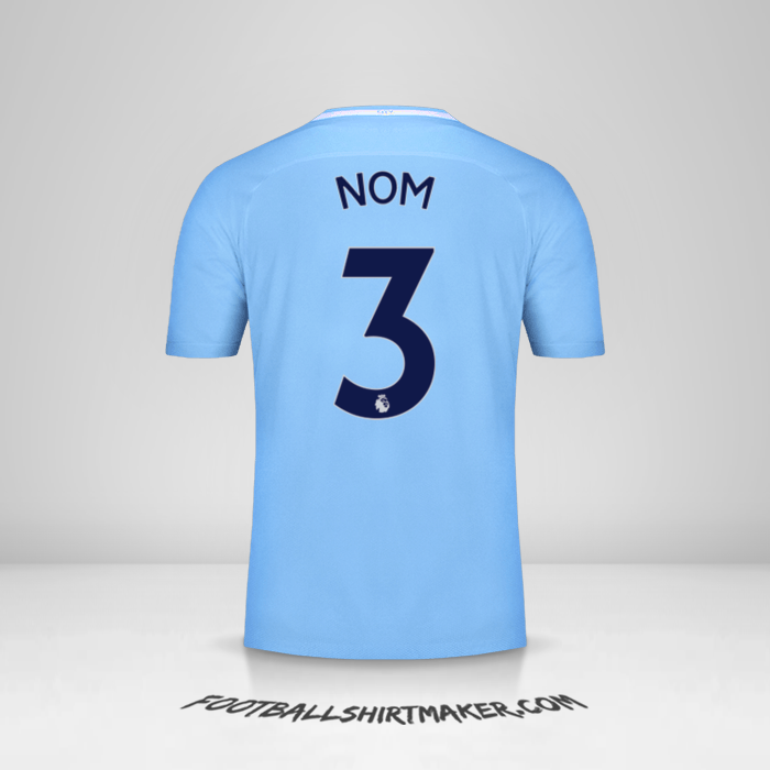 Maillot Manchester City 2017/18 -  nom - 3