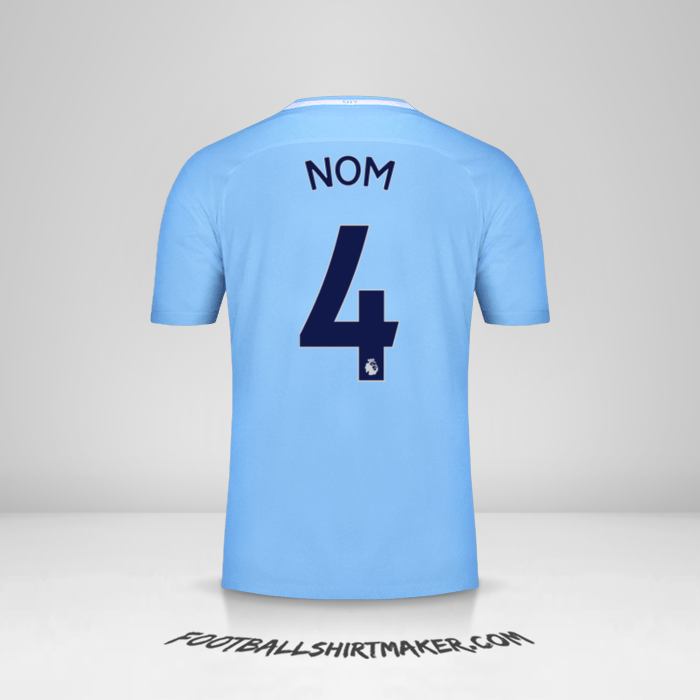 Maillot Manchester City 2017/18 -  nom - 4