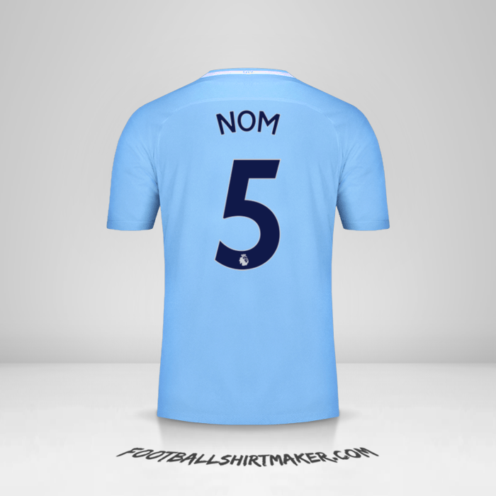 Maillot Manchester City 2017/18 -  nom - 5