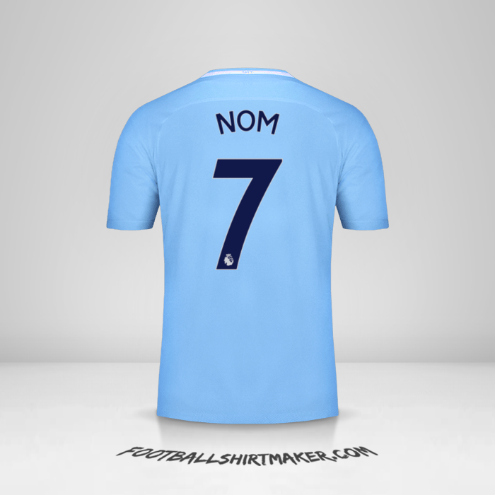 Maillot Manchester City 2017/18 -  nom - 7