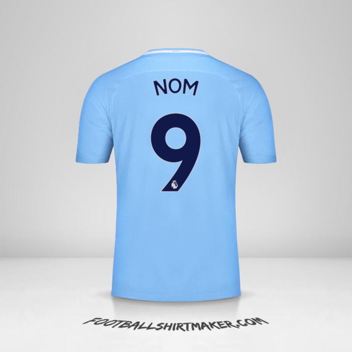 Maillot Manchester City 2017/18 -  nom - 9