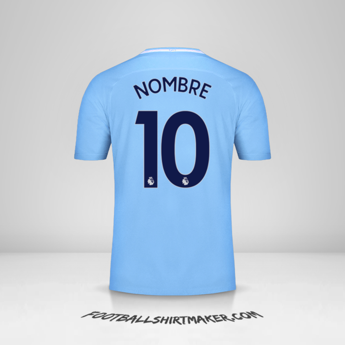 Camiseta Manchester City 2017/18 -  nombre - 10