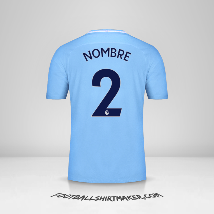 Jersey Manchester City 2017/18 -  nombre - 2