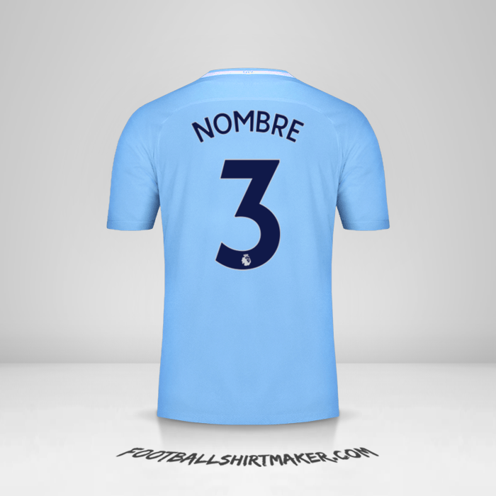 Jersey Manchester City 2017/18 -  nombre - 3