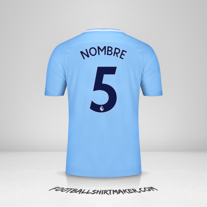 Jersey Manchester City 2017/18 -  nombre - 5