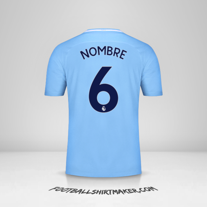 Camiseta Manchester City 2017/18 -  nombre - 6