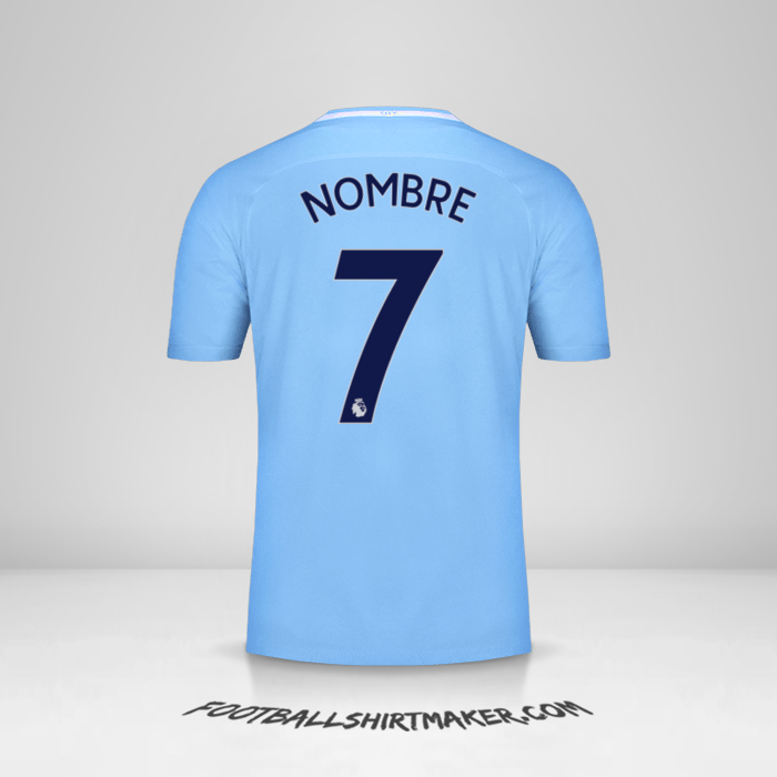 Jersey Manchester City 2017/18 -  nombre - 7