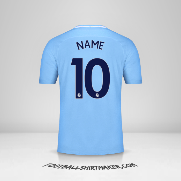 Trikot Manchester City 2017/18 -  name - 10