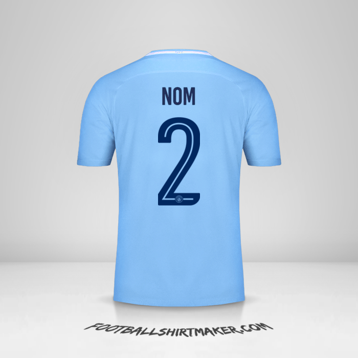 Maillot Manchester City Cup 2017/18 -  nom - 2