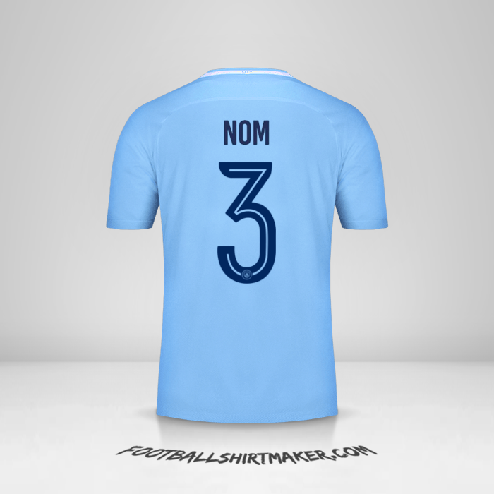 Maillot Manchester City Cup 2017/18 -  nom - 3