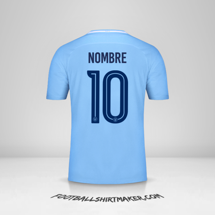 Jersey Manchester City Cup 2017/18 -  nombre - 10