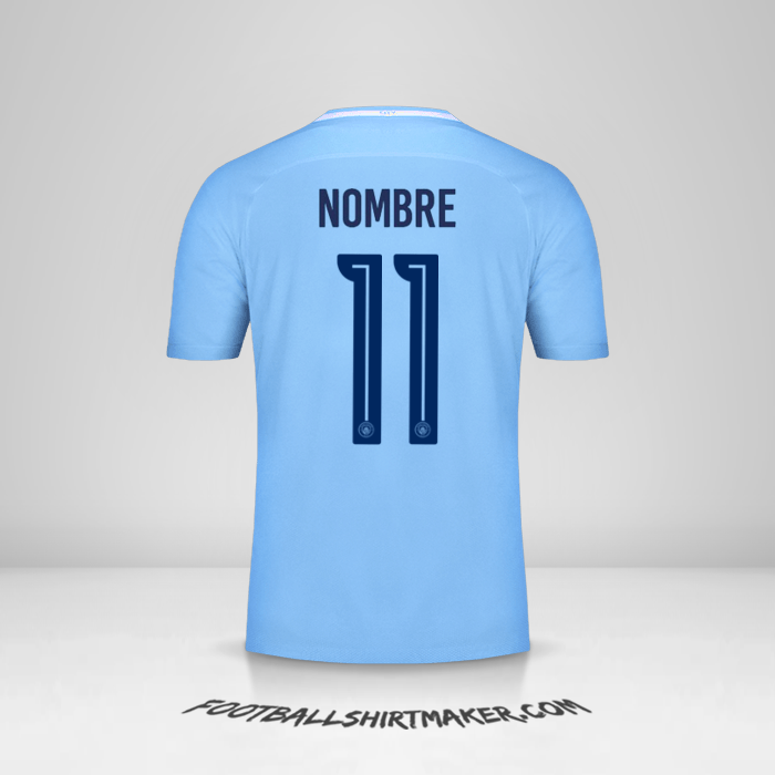 Camiseta Manchester City Cup 2017/18 -  nombre - 11