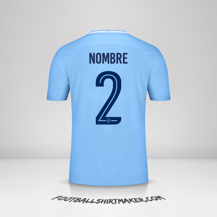 Jersey Manchester City Cup 2017/18 -  nombre - 2