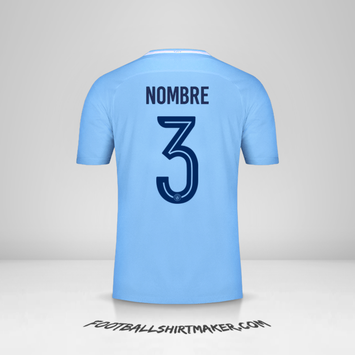 Camiseta Manchester City Cup 2017/18 -  nombre - 3