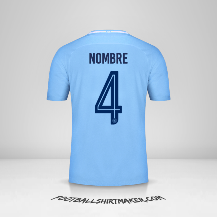 Camiseta Manchester City Cup 2017/18 -  nombre - 4