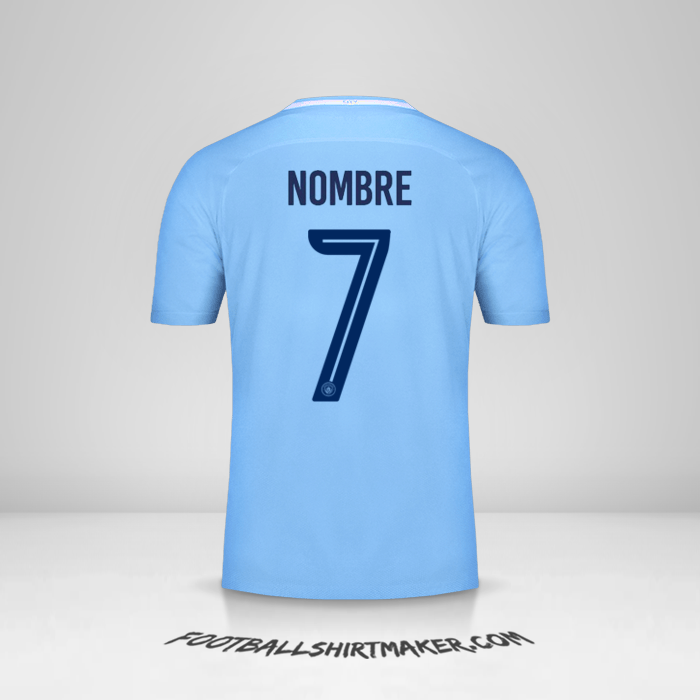 Jersey Manchester City Cup 2017/18 -  nombre - 7