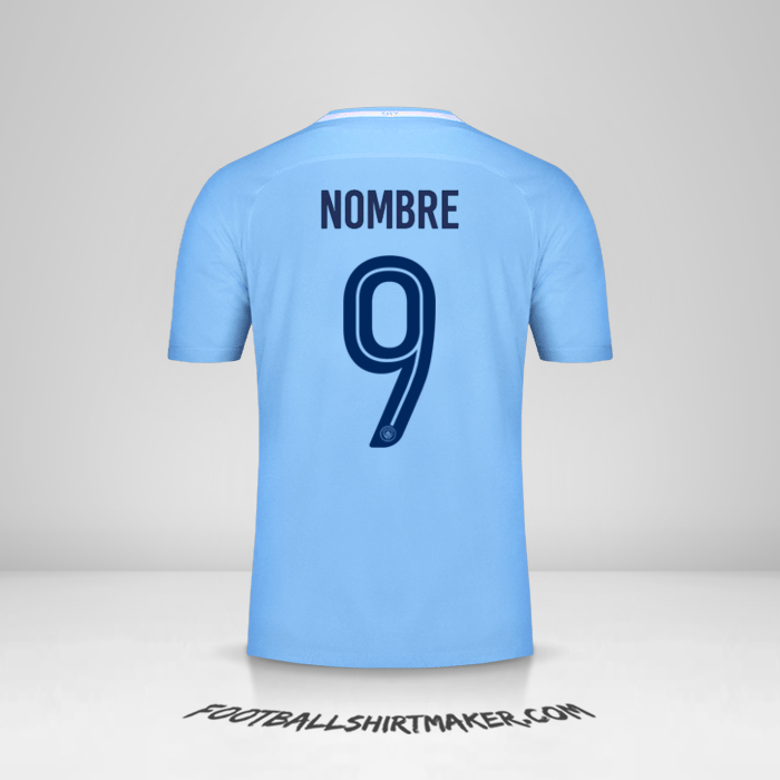 Camiseta Manchester City Cup 2017/18 -  nombre - 9