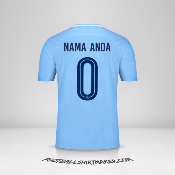 Jersey Manchester City Cup 2017/18 -  nama anda - 0