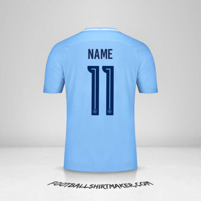 Trikot Manchester City Cup 2017/18 -  name - 11