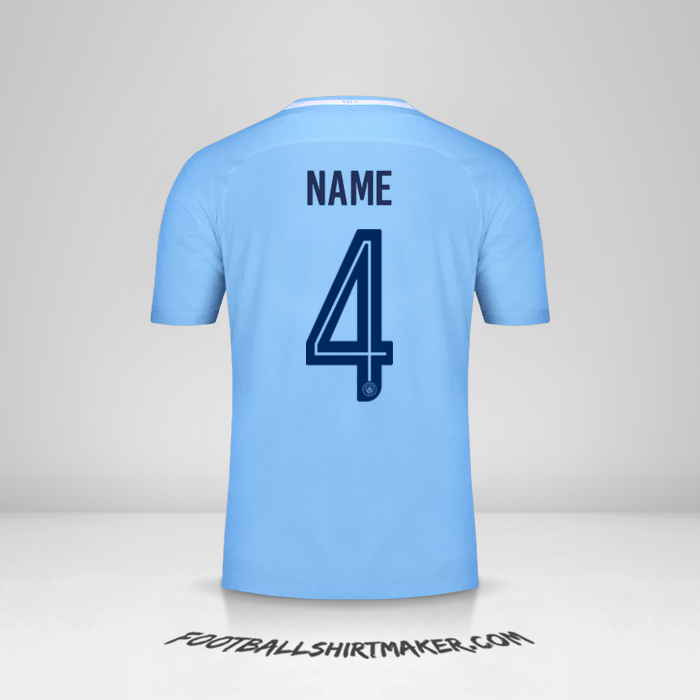 Jersey Manchester City Cup 2017/18 -  name - 4