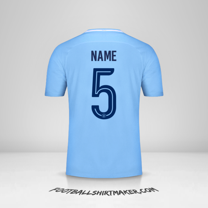 Trikot Manchester City Cup 2017/18 -  name - 5