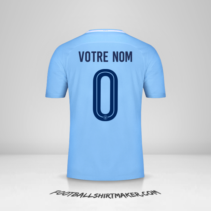 Maillot Manchester City Cup 2017/18 -  votre nom - 0